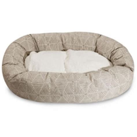 metallic fabric pet bed|Majestic Pet Charlie Beige Metallic Large Round Pet Bed.